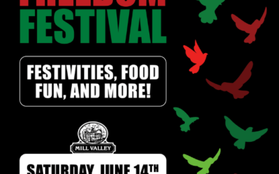 4th Annual Juneteenth Freedom Festival in Mill Valley! Hosted by Mill Valley Rec & City of Mill Valley, This Vibrant, Inclusive Celebration Honors the Rich History & Legacy of Juneteenth, or African American Independence Day – Sat., June 14th, 2025, 11am-3pm, Depot Plaza